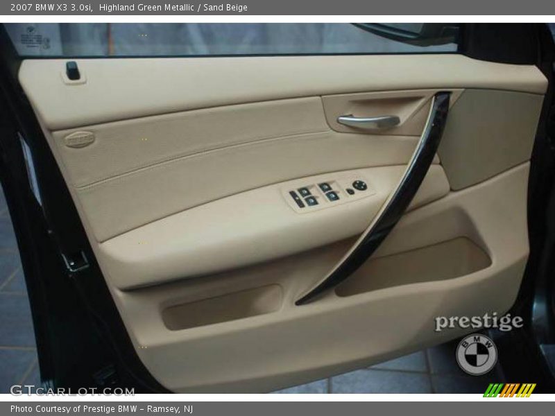 Highland Green Metallic / Sand Beige 2007 BMW X3 3.0si