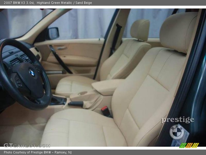 Highland Green Metallic / Sand Beige 2007 BMW X3 3.0si