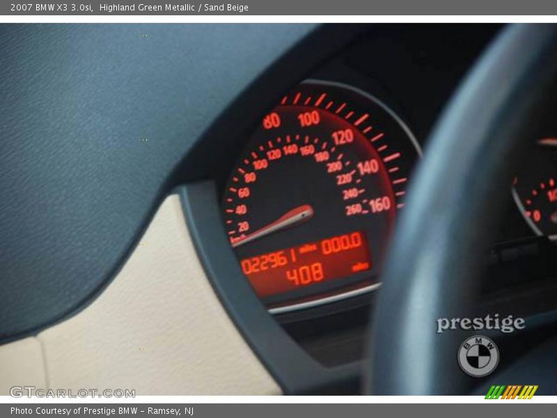 Highland Green Metallic / Sand Beige 2007 BMW X3 3.0si