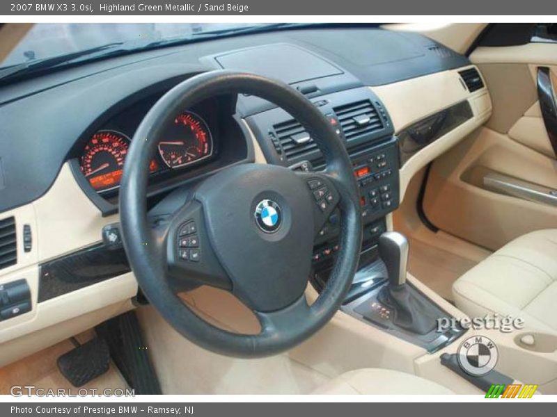 Highland Green Metallic / Sand Beige 2007 BMW X3 3.0si