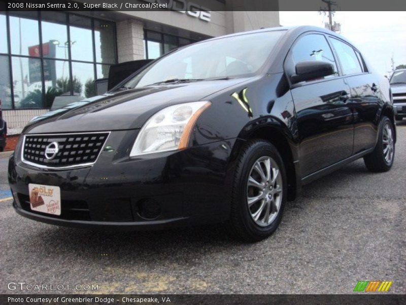 Super Black / Charcoal/Steel 2008 Nissan Sentra 2.0