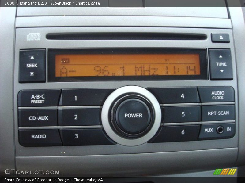 Super Black / Charcoal/Steel 2008 Nissan Sentra 2.0