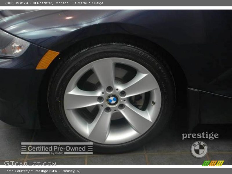 Monaco Blue Metallic / Beige 2006 BMW Z4 3.0i Roadster