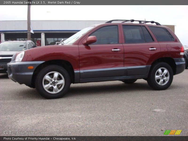  2005 Santa Fe LX 3.5 Merlot Dark Red
