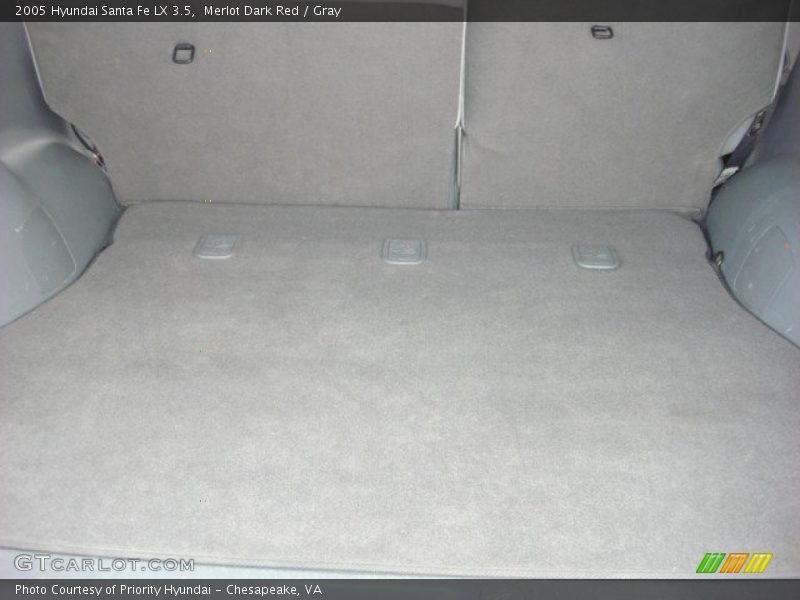 Merlot Dark Red / Gray 2005 Hyundai Santa Fe LX 3.5