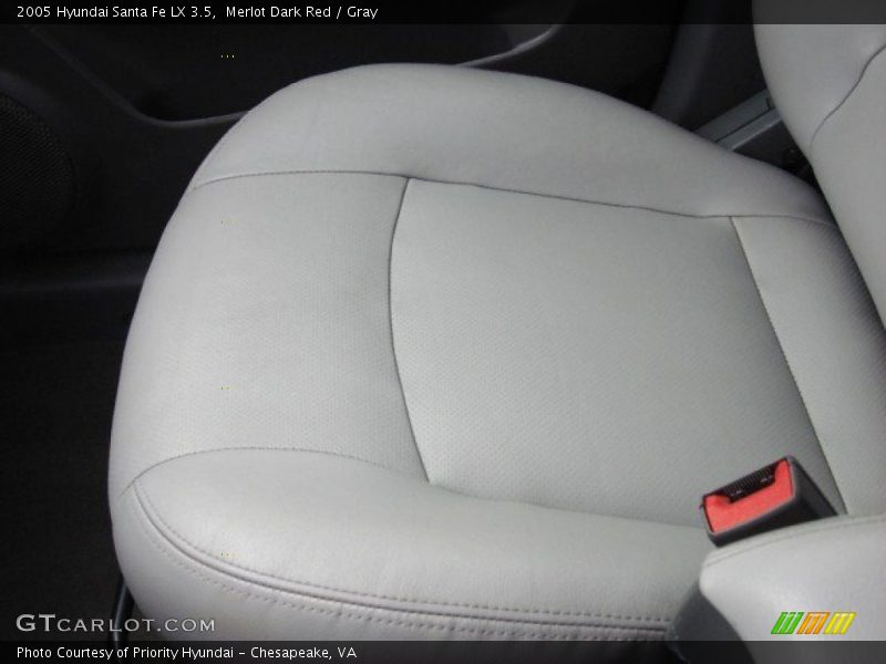 Merlot Dark Red / Gray 2005 Hyundai Santa Fe LX 3.5