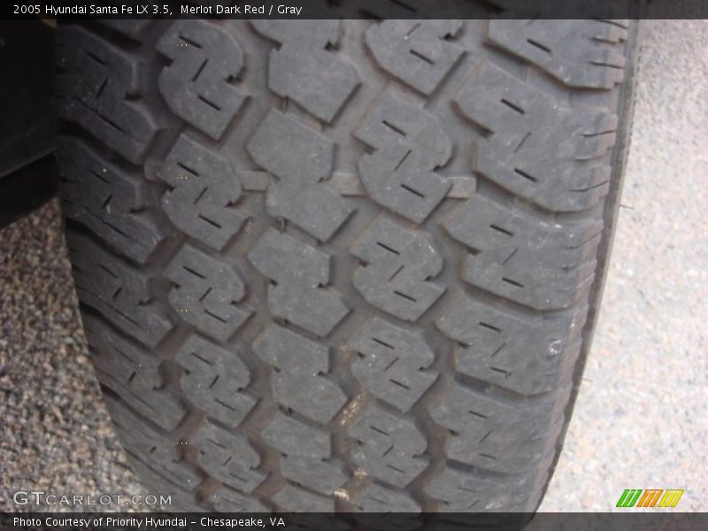Merlot Dark Red / Gray 2005 Hyundai Santa Fe LX 3.5
