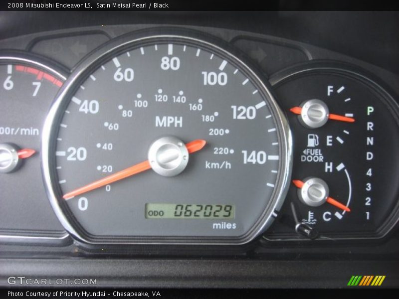 Satin Meisai Pearl / Black 2008 Mitsubishi Endeavor LS