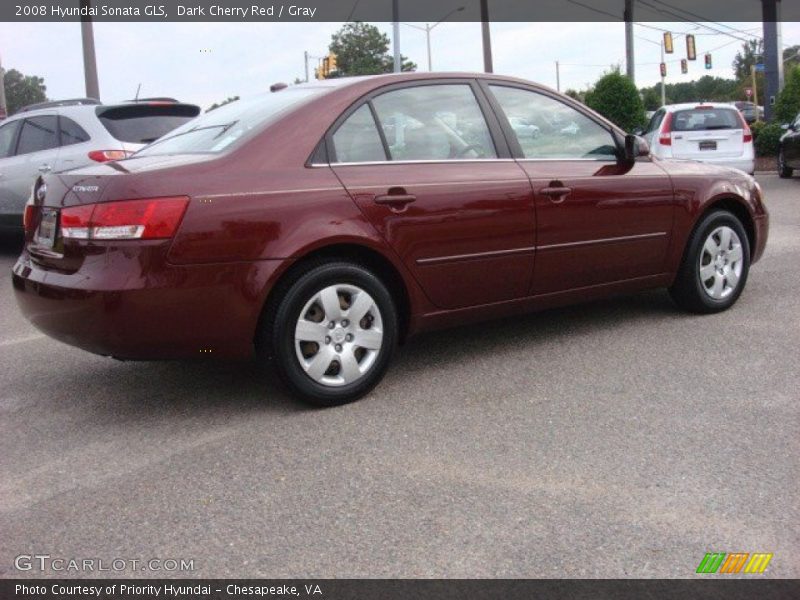 Dark Cherry Red / Gray 2008 Hyundai Sonata GLS