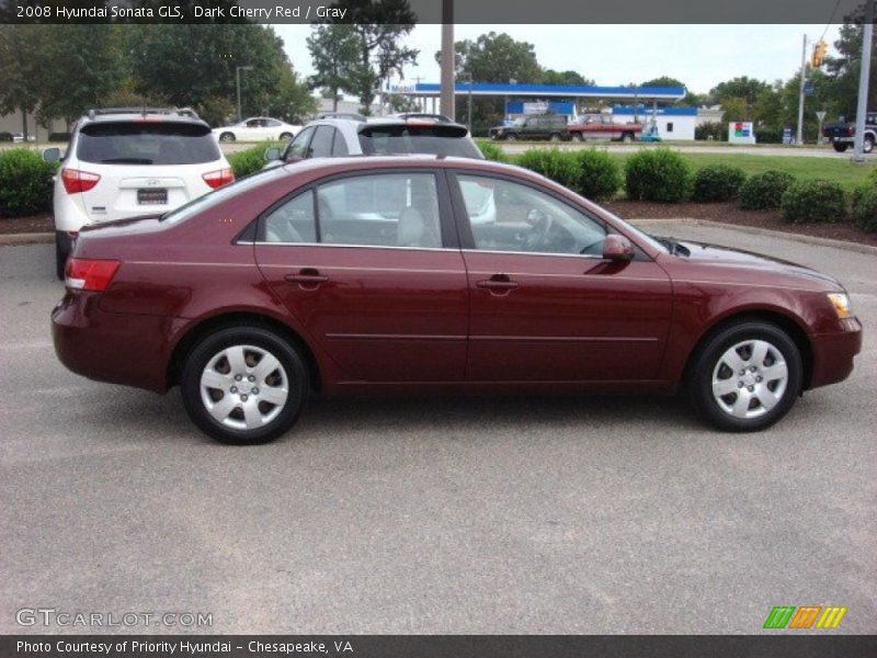 Dark Cherry Red / Gray 2008 Hyundai Sonata GLS