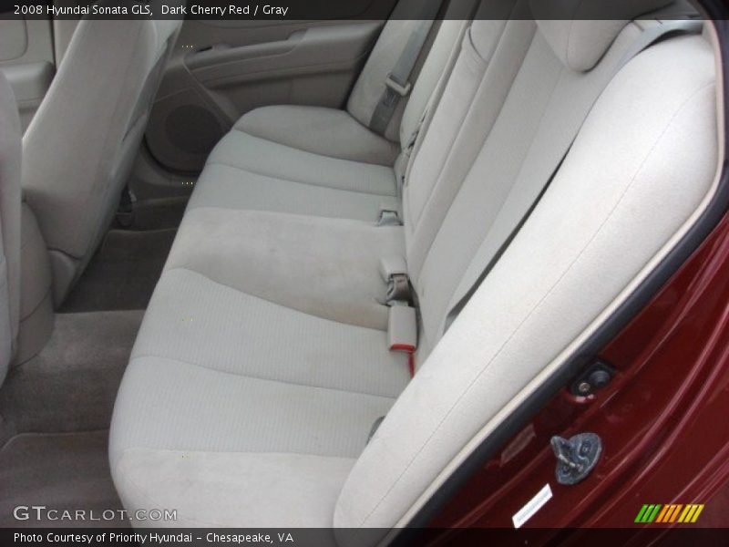Dark Cherry Red / Gray 2008 Hyundai Sonata GLS