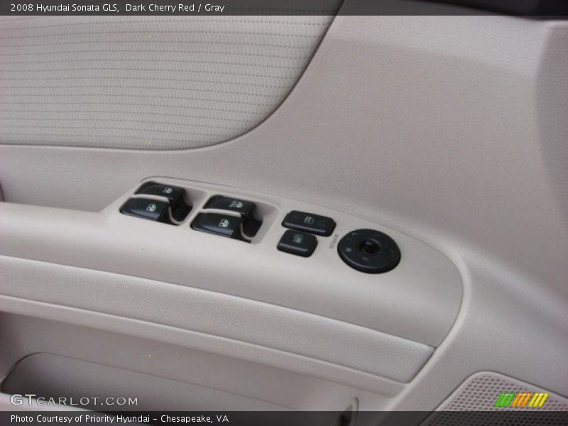 Dark Cherry Red / Gray 2008 Hyundai Sonata GLS