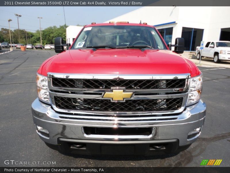 Victory Red / Ebony 2011 Chevrolet Silverado 3500HD LTZ Crew Cab 4x4 Dually