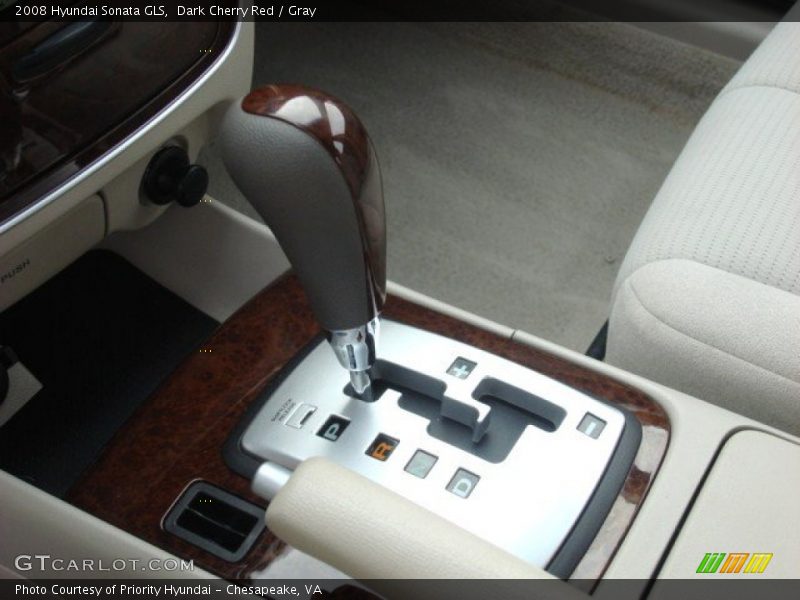 Dark Cherry Red / Gray 2008 Hyundai Sonata GLS