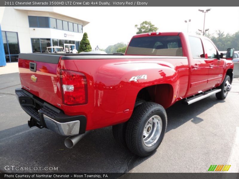 Victory Red / Ebony 2011 Chevrolet Silverado 3500HD LTZ Crew Cab 4x4 Dually
