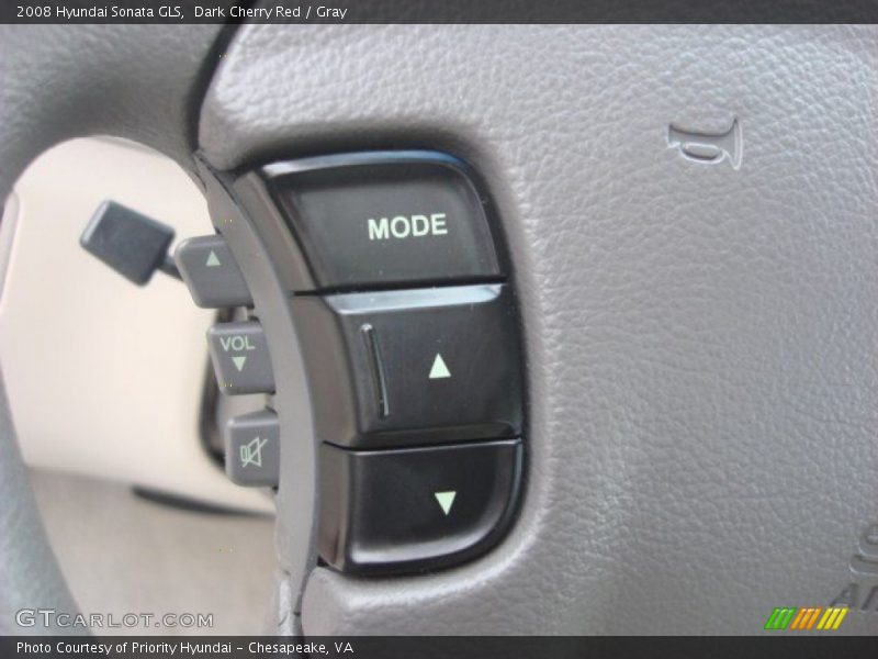 Dark Cherry Red / Gray 2008 Hyundai Sonata GLS