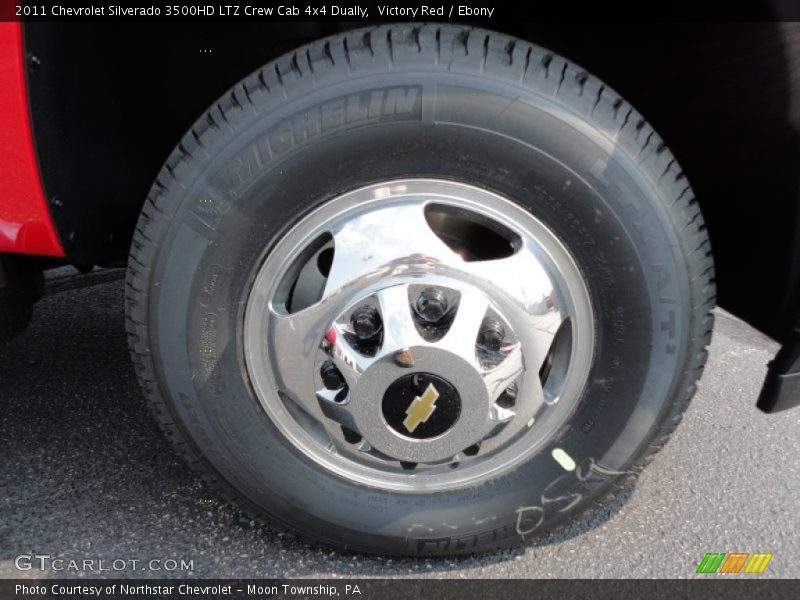 Victory Red / Ebony 2011 Chevrolet Silverado 3500HD LTZ Crew Cab 4x4 Dually