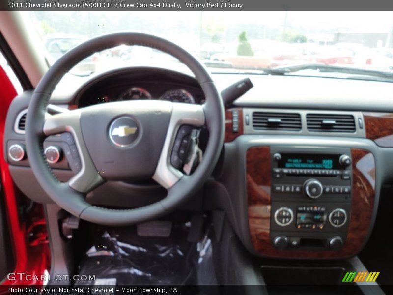Victory Red / Ebony 2011 Chevrolet Silverado 3500HD LTZ Crew Cab 4x4 Dually