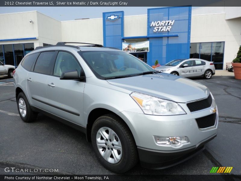 Silver Ice Metallic / Dark Gray/Light Gray 2012 Chevrolet Traverse LS