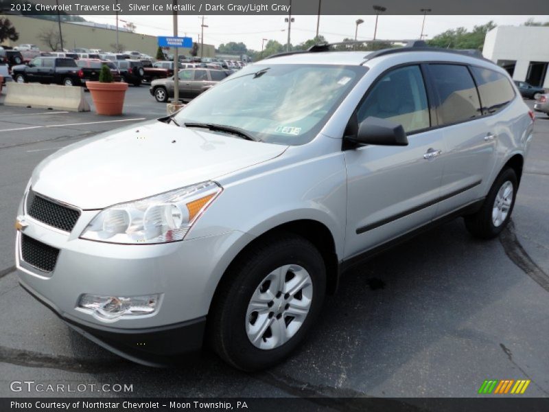 Silver Ice Metallic / Dark Gray/Light Gray 2012 Chevrolet Traverse LS