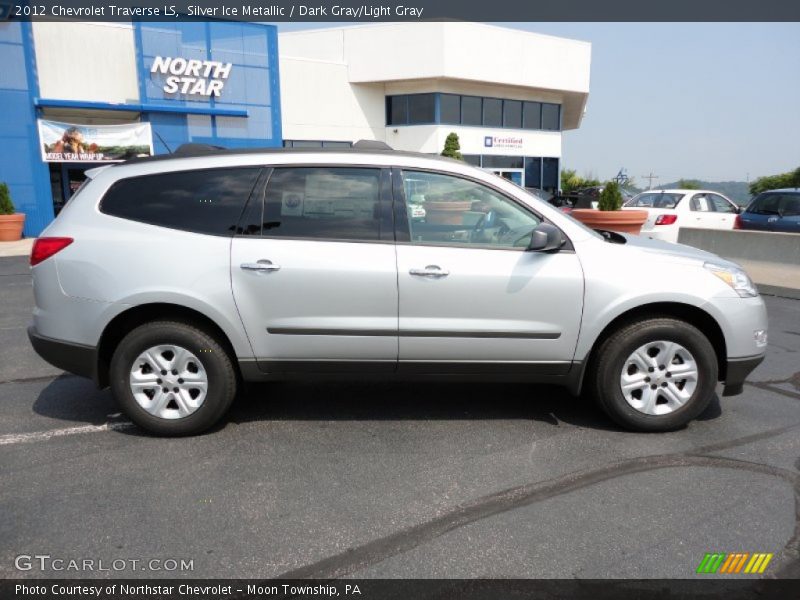 Silver Ice Metallic / Dark Gray/Light Gray 2012 Chevrolet Traverse LS