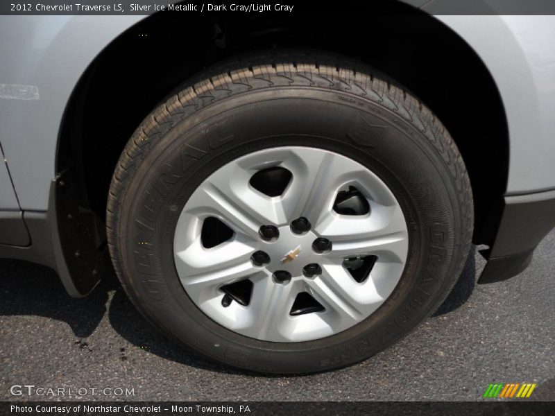 Silver Ice Metallic / Dark Gray/Light Gray 2012 Chevrolet Traverse LS