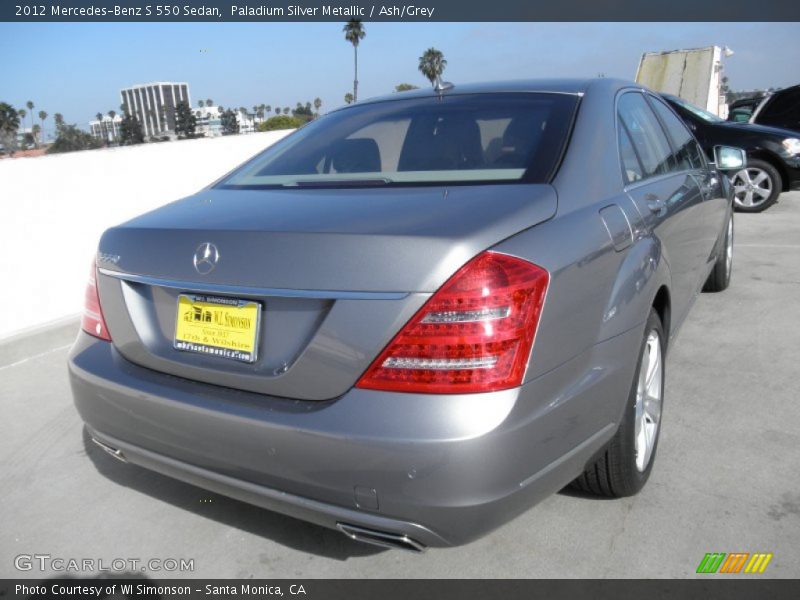 Paladium Silver Metallic / Ash/Grey 2012 Mercedes-Benz S 550 Sedan