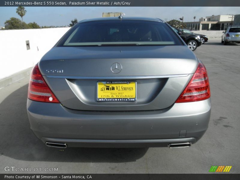 Paladium Silver Metallic / Ash/Grey 2012 Mercedes-Benz S 550 Sedan