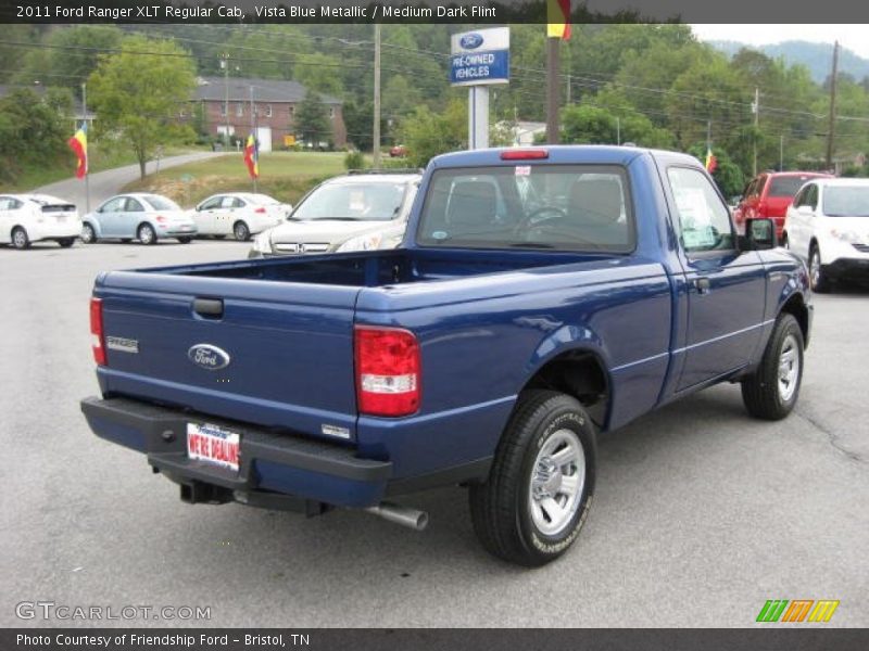 Vista Blue Metallic / Medium Dark Flint 2011 Ford Ranger XLT Regular Cab