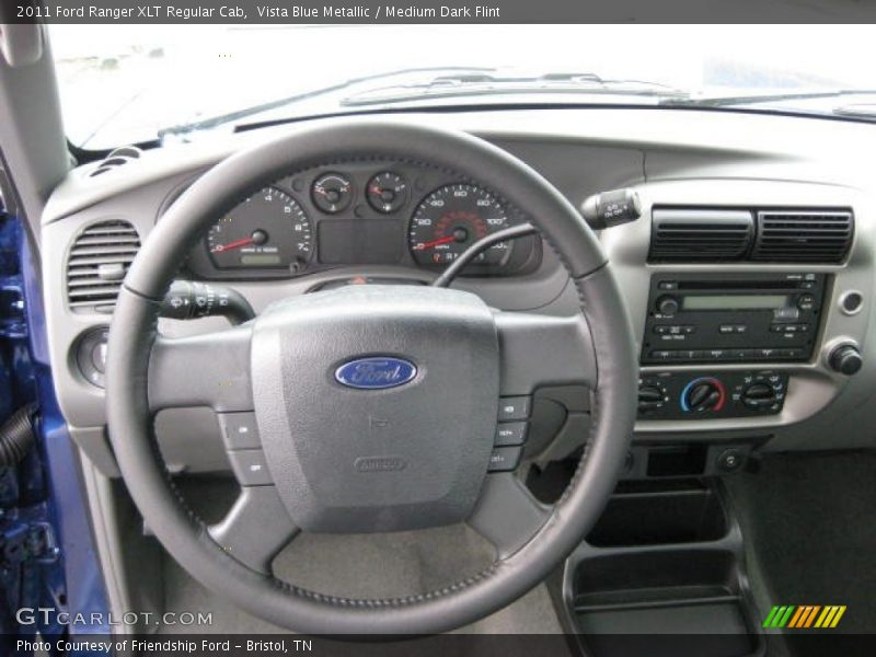 Vista Blue Metallic / Medium Dark Flint 2011 Ford Ranger XLT Regular Cab
