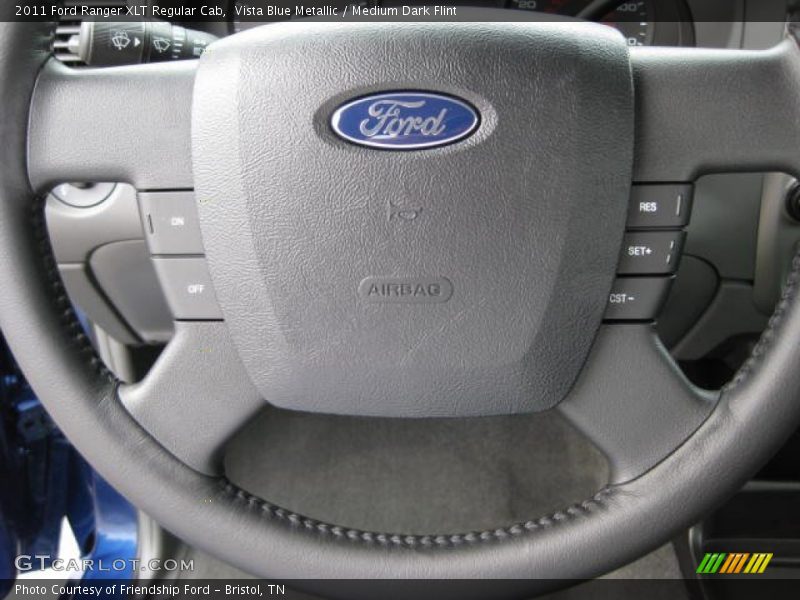 Vista Blue Metallic / Medium Dark Flint 2011 Ford Ranger XLT Regular Cab