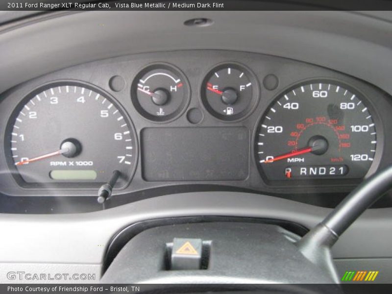 Vista Blue Metallic / Medium Dark Flint 2011 Ford Ranger XLT Regular Cab