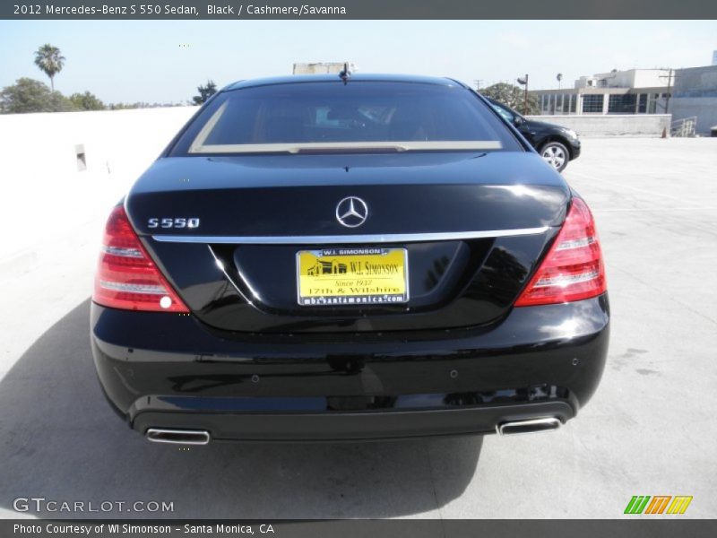 Black / Cashmere/Savanna 2012 Mercedes-Benz S 550 Sedan