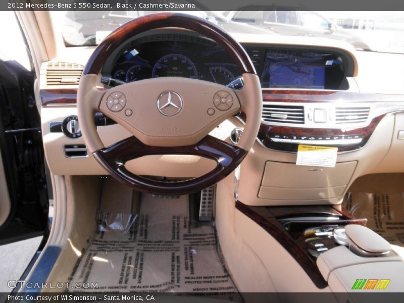Black / Cashmere/Savanna 2012 Mercedes-Benz S 550 Sedan