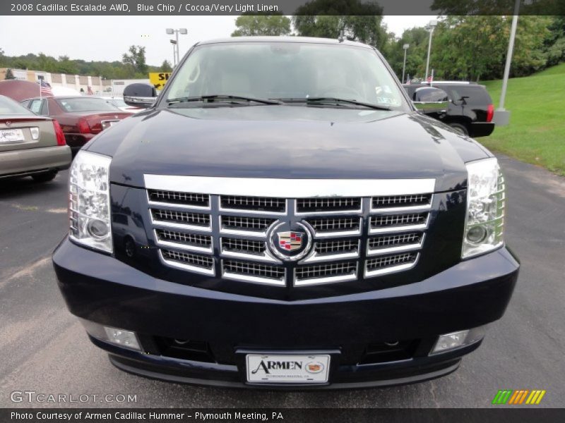 Blue Chip / Cocoa/Very Light Linen 2008 Cadillac Escalade AWD