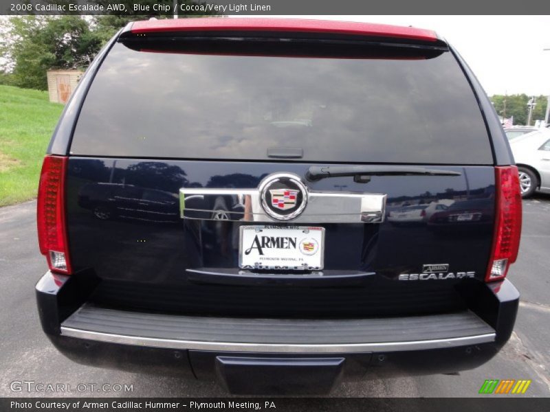 Blue Chip / Cocoa/Very Light Linen 2008 Cadillac Escalade AWD