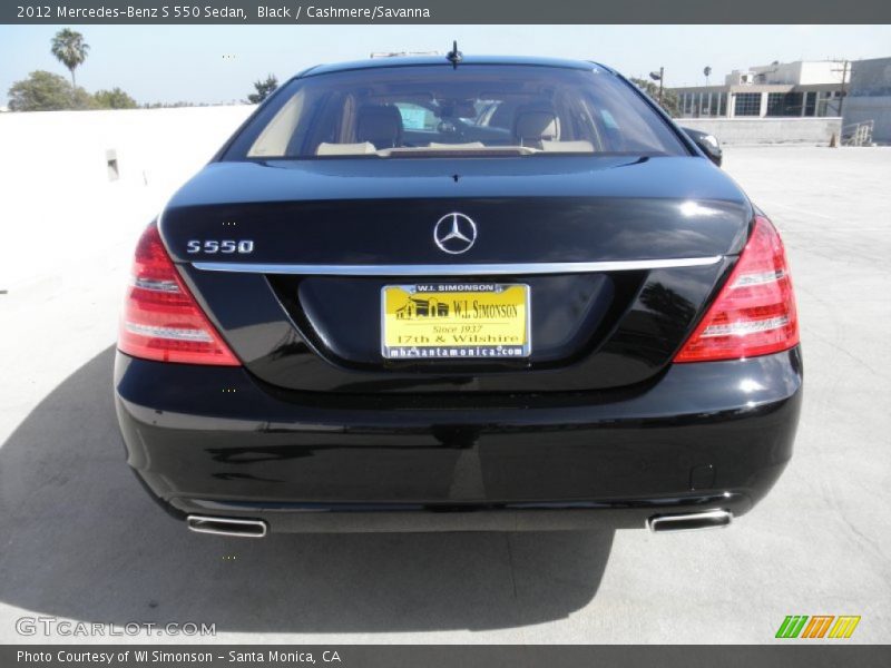 Black / Cashmere/Savanna 2012 Mercedes-Benz S 550 Sedan