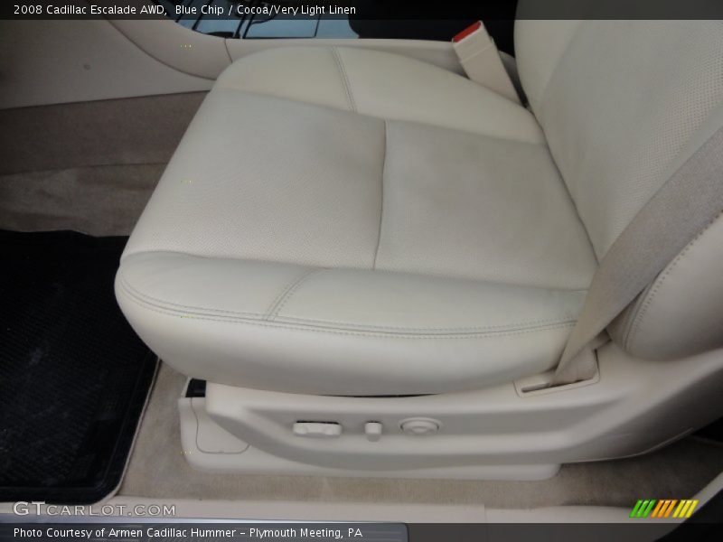 Blue Chip / Cocoa/Very Light Linen 2008 Cadillac Escalade AWD