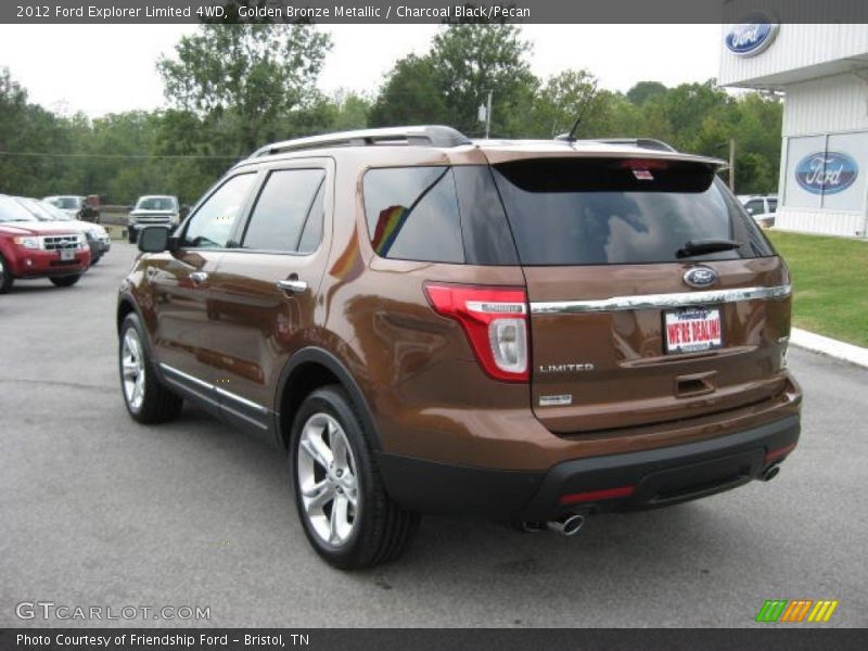 Golden Bronze Metallic / Charcoal Black/Pecan 2012 Ford Explorer Limited 4WD