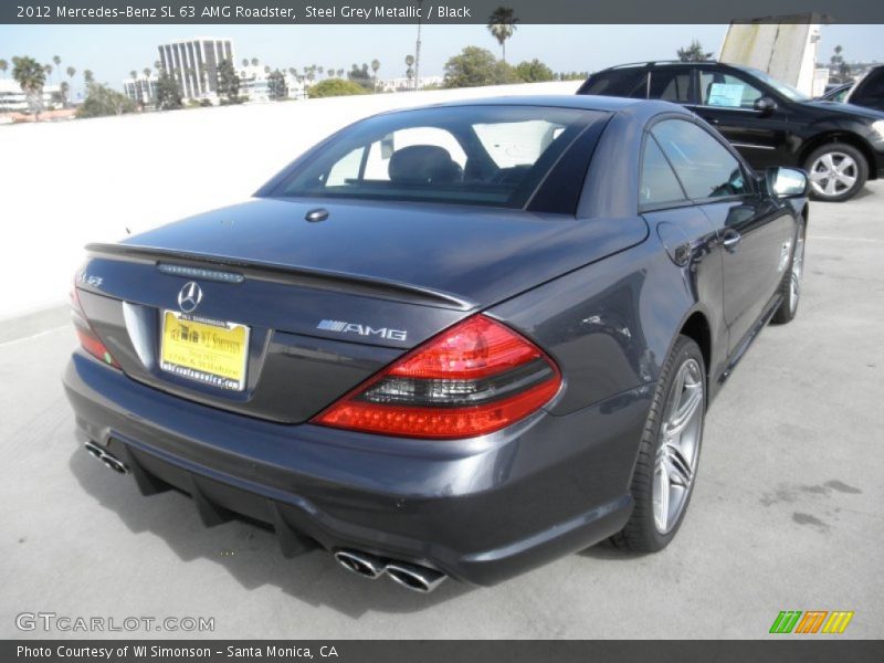 Steel Grey Metallic / Black 2012 Mercedes-Benz SL 63 AMG Roadster