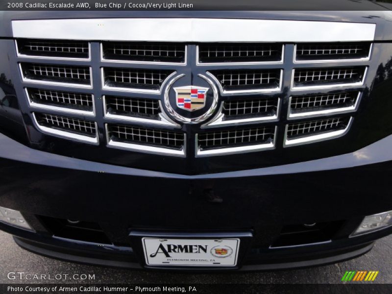 Blue Chip / Cocoa/Very Light Linen 2008 Cadillac Escalade AWD