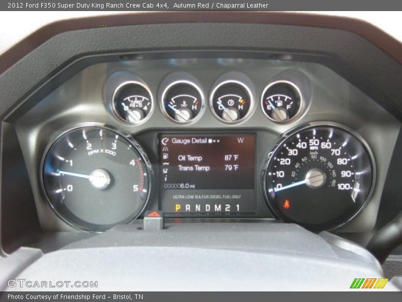  2012 F350 Super Duty King Ranch Crew Cab 4x4 King Ranch Crew Cab 4x4 Gauges
