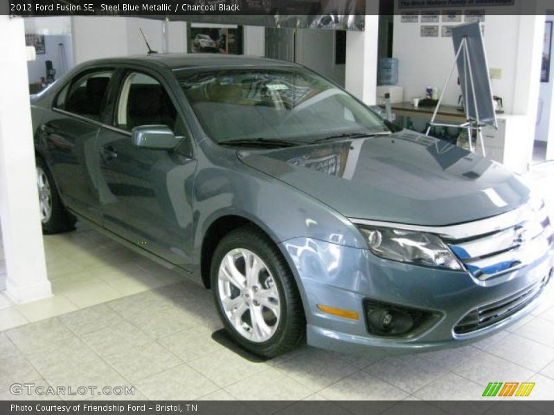 Steel Blue Metallic / Charcoal Black 2012 Ford Fusion SE