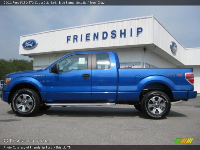 Blue Flame Metallic / Steel Gray 2011 Ford F150 STX SuperCab 4x4