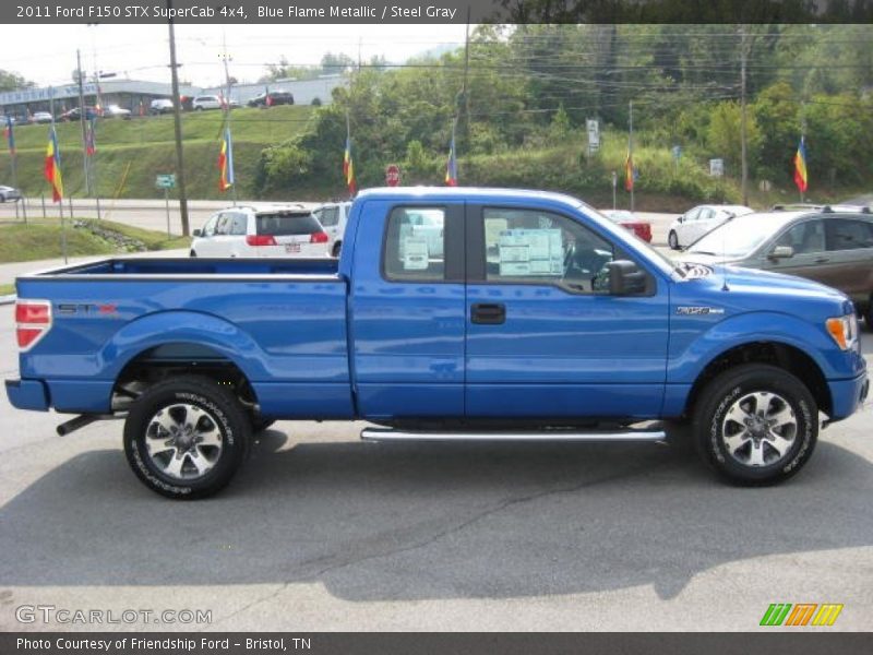 Blue Flame Metallic / Steel Gray 2011 Ford F150 STX SuperCab 4x4
