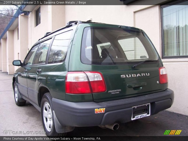 Savanna Green Metallic / Beige 2002 Subaru Forester 2.5 L