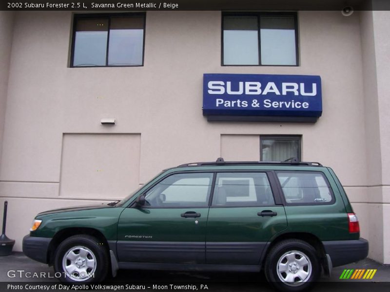 Savanna Green Metallic / Beige 2002 Subaru Forester 2.5 L