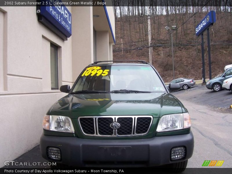 Savanna Green Metallic / Beige 2002 Subaru Forester 2.5 L