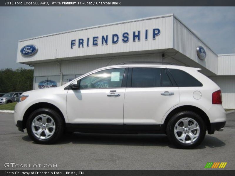 White Platinum Tri-Coat / Charcoal Black 2011 Ford Edge SEL AWD