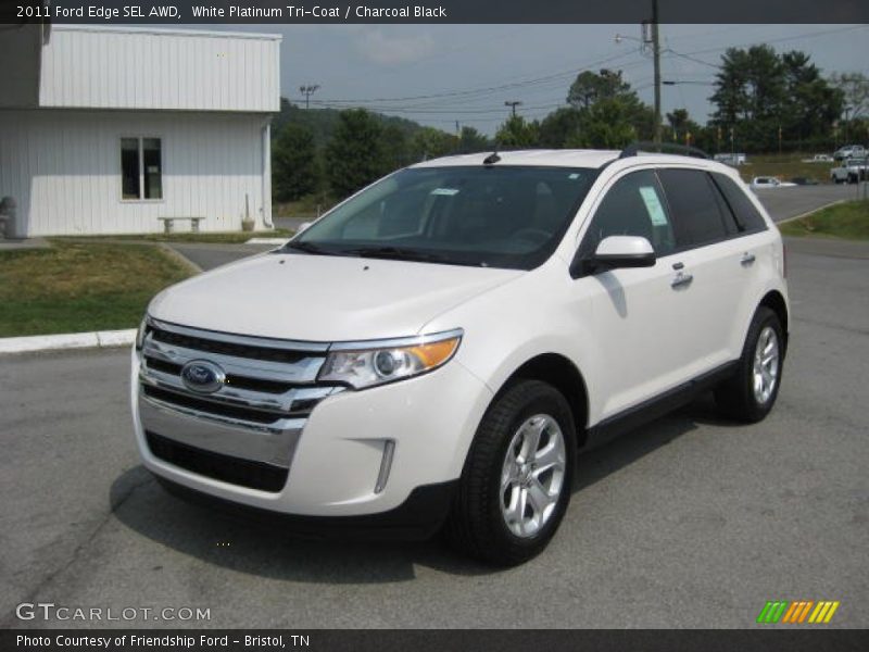 White Platinum Tri-Coat / Charcoal Black 2011 Ford Edge SEL AWD